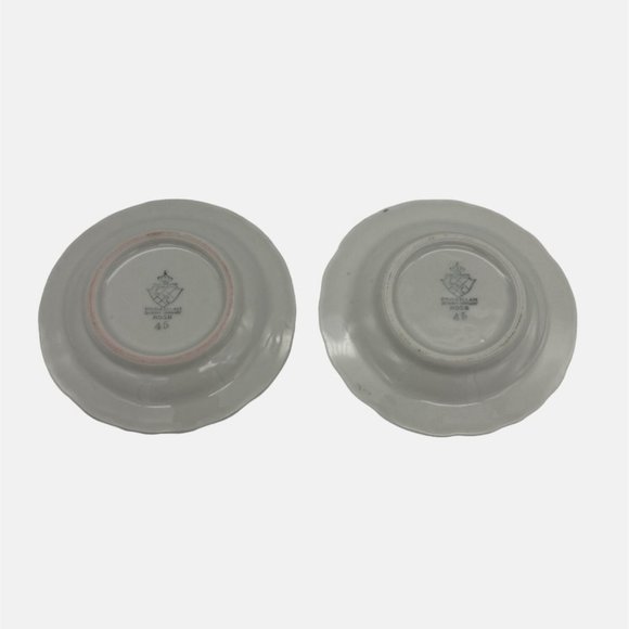 Chalfonte CPC Porzellan Rose Pair Small Ashtrays Bavaria Germany 3.25" Porcelain - Picture 2 of 7